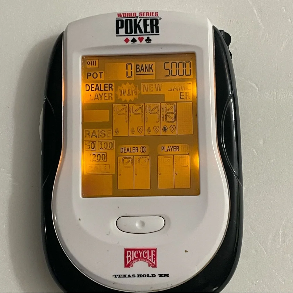 Digital Handheld World Series Poker Game Console